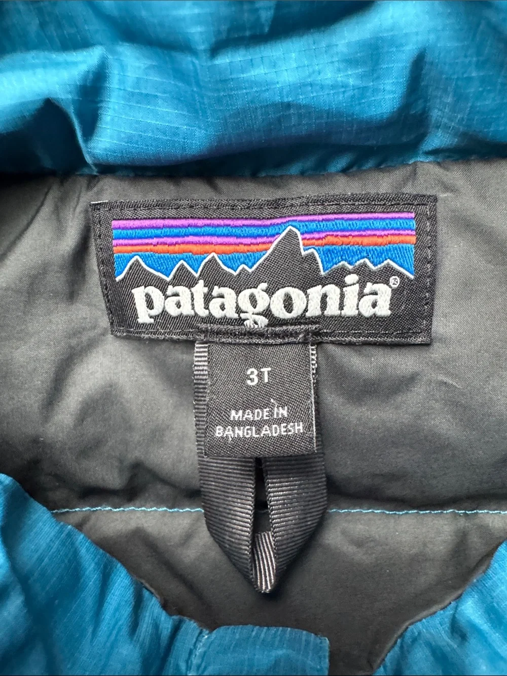Very Good 3T Patagonia Kids Teal Blue Packable Puffer Jacket